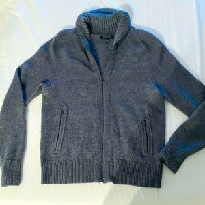 Banana Republic Grey Wool Zipper Cardigan M